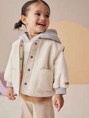 Жилет флисовый для девочки Next 378-010, Кремовый