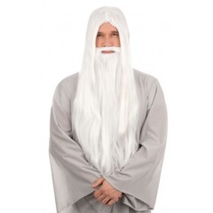 Harry Potter Bristol Novelties Wizard Wig and Long Beard (White) Hogwarts