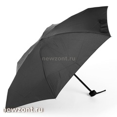 Плоский мини зонт Zest 45510 черный 5 сложений