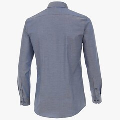 Рубашка Venti Body Fit 103522400-100 из структурной ткани синяя