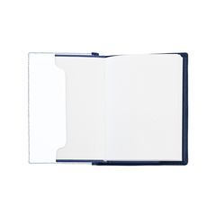 Ежедневник комбинированный с обработанными краями "Мягкий цветок", синий белая вставка