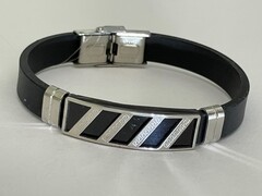 Сталь 60 (браслет на каучуке)