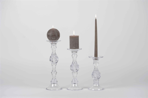 Подсвечник стеклянный 12х30см Rasteli