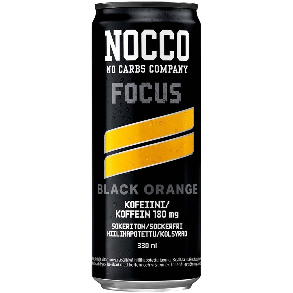 Энергетик 330Ml Nocco Focus Black Orange – купить за 567 ₽ с доставкой из  Финляндии