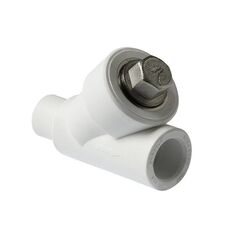 Фильтр сетчатый ПП 45гр. 25 PN 25, муфта-штуцер, белый, Pro Aqua PA450010