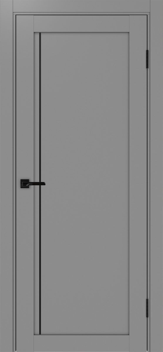 Дверь межкомнатная Оптима Порте Турин 565.11 АПП молдинг SB, цвет серый, экошпон, глухая