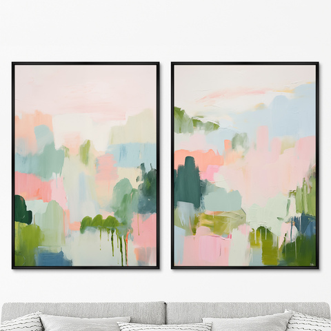 ArtNoMore - Набор из 2-х репродукций картин на холсте Landscape collection, The Forest, 2024г.
