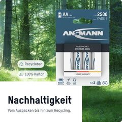 Аккумулятор АА/NiMH ANSMANN 1.2V, 2700мАч