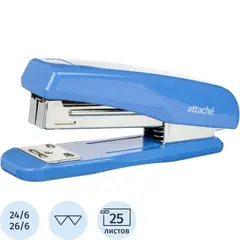 Степлер Attache до 25л (скобы № 24/6, 26/6) синий