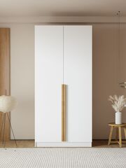 Шкаф распашной двухдверный Мираж, белый, 215х80х45