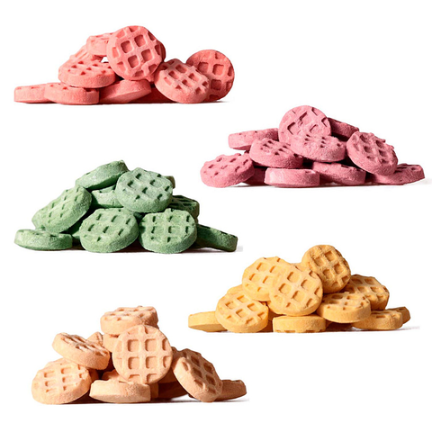 Лакомство Ranova для кошек сублимированное Вафли микс вкусов: козье молоко, клюква, тыква, черника, ячмень, 60 г