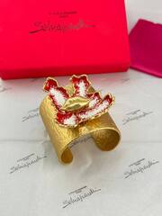 53248 - Браслет манжета ГУБЫ (LIPS) широкий в стиле Schiaparelli