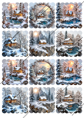 Сахарная картинка С Новым Годом 44/18 (пряники 6.5 см)