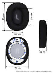Амбушюры для наушников JBL E55BT, E500BT (Ткань)