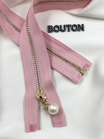 Молния розовая золото матовый жемчуг