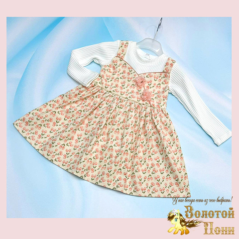 Платье-обманка девочке (4-7) 251220-R2107