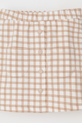 юбка  для девочки  КР 7142-1/бежевая клетка на сахаре к567