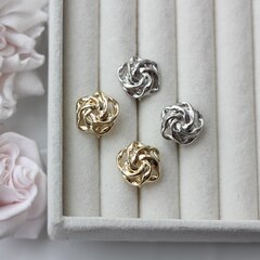 Швензы Плетёный узел 15 мм с английским замком, позолота, Ш123