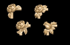 Силиконовый молд № 2207 Набор уголков Розы 4 в 1