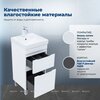 Aquanet 348174 Тумба с раковиной Слим 40 напольная 2 ящ. цв.белый сатин (348174)