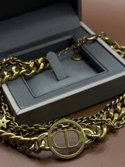 Колье многослойное с подвесками style by DIOR в винтажном стиле