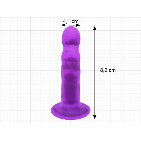 Дилдо на присоске с двойной плотностью ADRIEN LASTIC DILDO HITSENS DUAL DENSITY LILA