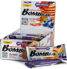 Протеиновый батончик Bombbar Смородиново-черничный панкейк, 60 гр