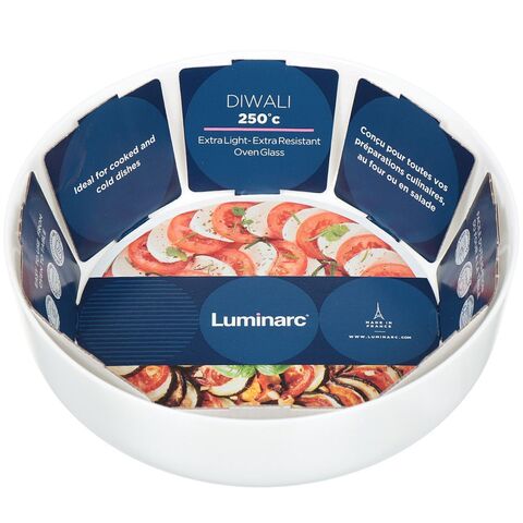 Форма для запекания стекло, 22х22 см, кругл, Luminarc, Diwali, N3273