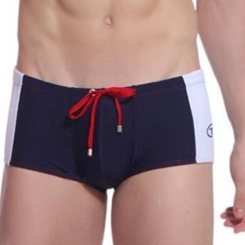 Мужские плавки хипсы синие с белой вставкой Seobean Seaside Hip Boxer