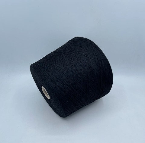 Бобинная пряжа (пр.Италия), 1500м /100гр, 80%шерсть, 20%полиамид, цвет- Черный, арт.31771