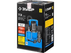 ЗУБР 750 Вт, дренажный насос с минимальным уровнем откачки, Профессионал (НПЧ-Т3-750)