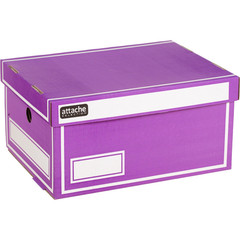 Короб архивный Attache Selection гофрокартон фиолетовый 320х240х160 мм