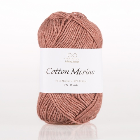 Пряжа Infinity Cotton Merino 3543 теплый коричневый
