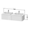 Duravit Happy D.2 Plus Тумба подвесная  354x1600x550мм 2 ящика , цвет: stone grey satin matt HP4946B9292