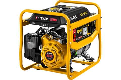 GS-1500 бензиновый генератор, 1200 Вт, STEHER