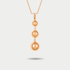 Подвеска из розового золота 585 пробы для женщин без вставок  (арт. 74496)