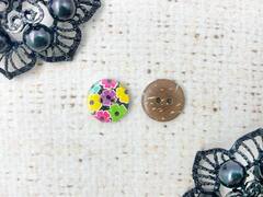 Пуговицы костюмные под дерево, d 1,3 см, 2 прокола