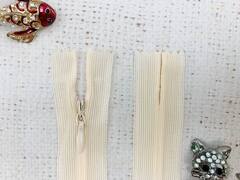 Молнии потайные, L 50 см, светло-персиковый