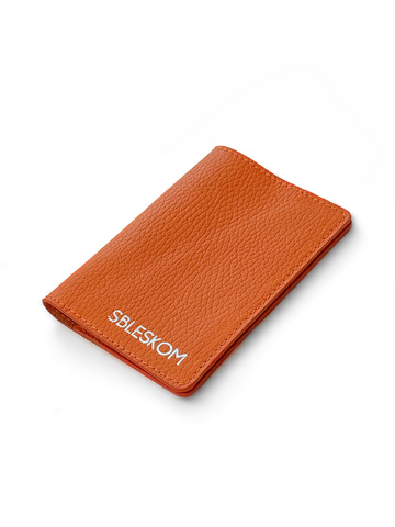 Обложка для паспорта из натуральной кожи orange
