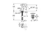 GROHE Essence 24181001 Смеситель для раковины с донным клапаном, M-Size, хром