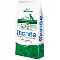 Корм для собак Monge Dog Maxi Adult – Курица с рисом. Для взрослых собак крупных пород 15 кг