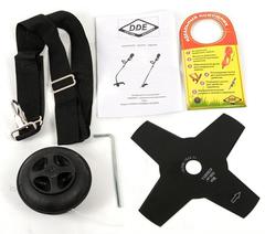 Триммер электрический DDE EB1200RD трим.головка+диск (1230 Вт, 39см, прям.вал, разьем. штанга, пл.пуск, 4,8кг) (Арт. EB1200RD)