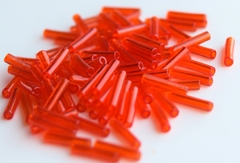 Стеклярус Тохо 9 мм 0005 светло-красный прозрачный