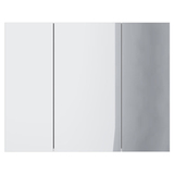 Шкаф зеркальный Dreja Almi 90, 99.9012, 3 дверцы, 6 стеклянных полок, белый