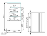 фото 3 Витрина нейтральная POLUS KC70 N 0,6-1 LIGHT Bread 0102-0109 (со стеклом) на profcook.ru