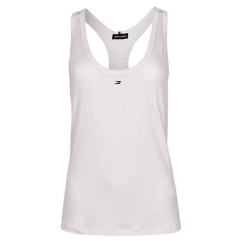 Теннисный топTommy Hilfiger Sport Raceback Slim Fit Tank Top - weathered white