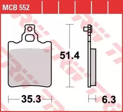 Колодки тормозные дисковые MCB552