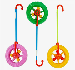 Каталка на Палочке - Колесо 17см*3см, цвет микс..