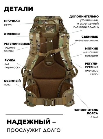 Картинка рюкзак тактический Swicky BK-2498 multicam - 3