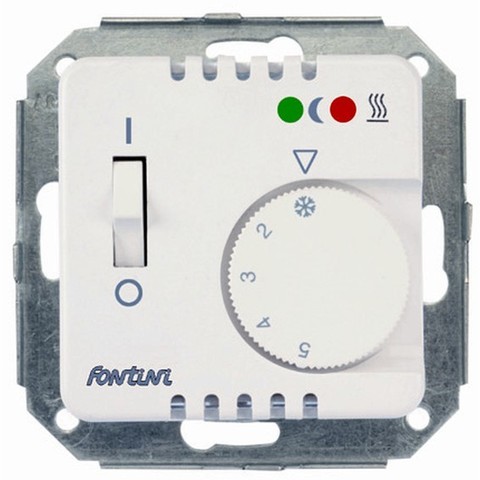 Терморегулятор/термостат для регулировки температуры в помещении. Цвет Белый. Fontini F37(Фонтини Ф37). 37722052